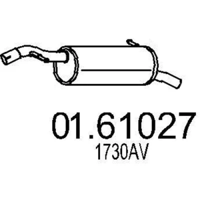 Bilde av MTS 01.61027 Sluttlyddemper 910 PEUGEOT: 207 Hatchback, SW