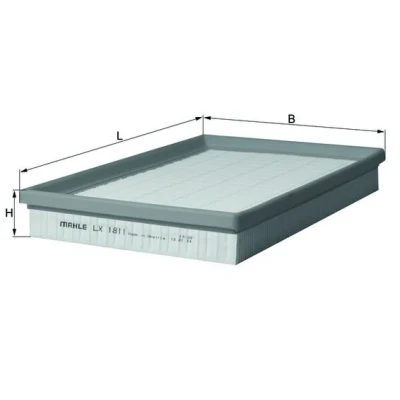 Bilde av MAHLE ORIGINAL LX 1811 Luftfilter 37,3 188 277,4 Filterinnsats
