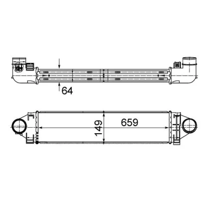 Bilde av MAHLE ORIGINAL CI 499 000S Ladeluftkjøler LAND ROVER: Range Rover Evoque