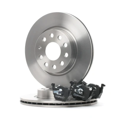 Bilde av VAICO V10 90003 bremsesett, skivebremse framaksel ventilert EXPERT KITS + inkl. slitasjevarselkontakt VOLKSWAGEN: Golf 6, Caddy 3, 5