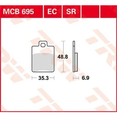 Bilde av TRW Organic Low Budget MCB695EC Bremseklosser