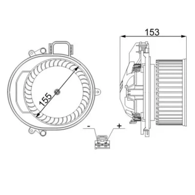 Bilde av MAHLE ORIGINAL AB 257 000S Interiørvifte for venstreratt BMW: 1 Hatchback