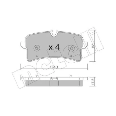 Bilde av METELLI 22 1261 0 Bremseklosser klargjort for slitasjeindikator AUDI: A6 C7 Avant, A7 Sportback, PORSCHE: Macan