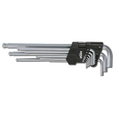Bilde av SONIC 601008 Vinkelskrutrekkersett 1.27mm, 1.5mm, 2mm, 2.5mm, 3mm, 4mm, 6mm, 5mm, 8mm, 10mm Krom vanadium stål 10