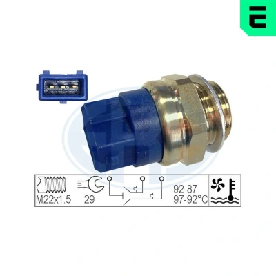 Bilde av Temperaturbryter, radiator ventilator, citroën,fiat,lancia,peugeot, 1264 24, 36, 44, 95 638 684, 9563868480, 9629976880