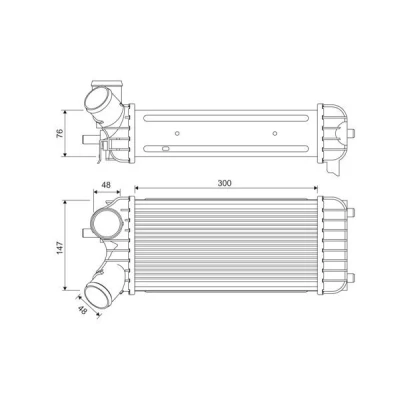 Bilde av VALEO 818365 Ladeluftkjøler Aluminium uten sensor