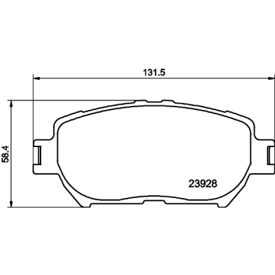 Bilde av HELLA 8DB 355 010 431 Bremseklosser ikke klargjort for slitasjeindikator LEXUS: IS 2, GS III, TOYOTA: Camry V Sedan