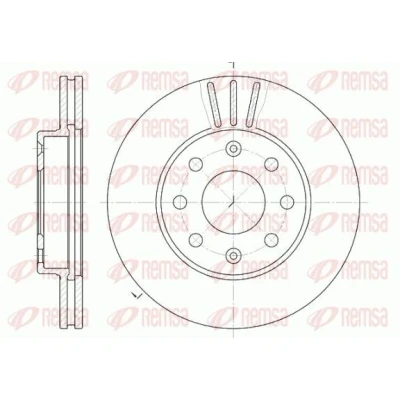 Bilde av REMSA 6655.10 Bremseskiver framaksel 235,7, 235,7 20 6 ventilert CHEVROLET: Spark