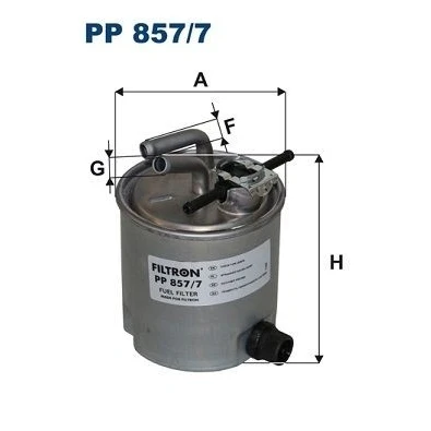 Bilde av FILTRON PP 857/7 Drivstoffilter ledningsfilter 10 NISSAN: NP300 Navara Pick up, Pathfinder 3