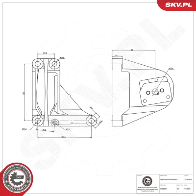Bilde av Lagring, automatikk, Foran Esen skv 75SKV810 volvo OE 8623927, 8649597, 9180994