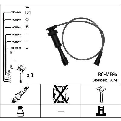 Bilde av NGK 5074 Pluggledninger 3