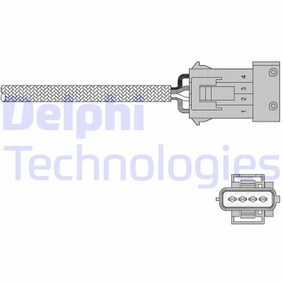 Bilde av DELPHI ES20258 12B1 Lambdasonde planarsonde, oppvarmet PEUGEOT: 307 SW, 206 Hatchback, 407 CITROËN: C5 III Stasjonsvogn