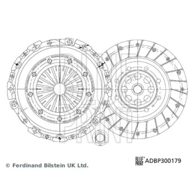 Bilde av BLUE PRINT ADBP300179 Clutch tre deler med syntetisk fett utløserlager 226 PEUGEOT: 307 SW, Hatchback, Stasjonsvogn