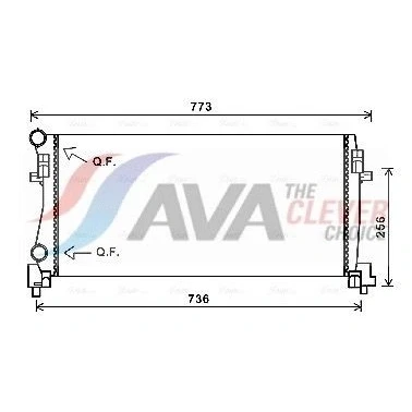 Bilde av PRASCO VNA2340 Radiator Aluminium 650 322 23 med hurtigkoplinger Kjøleribber satt sammen mekanisk VOLKSWAGEN: Golf 7, 7 Variant, SKODA: Yeti