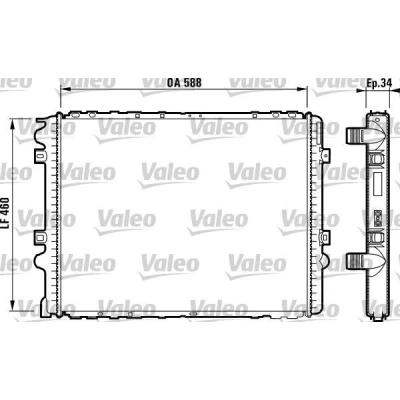 Bilde av VALEO 732569 Radiator Aluminium 588 460 34 Kjøleribber loddet