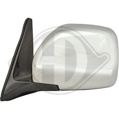 Bilde av Sidespeil Diederichs 6672525 venstre krom konveks, for manuell speiljustering, komplett speil TOYOTA: Land Cruiser Prado 90