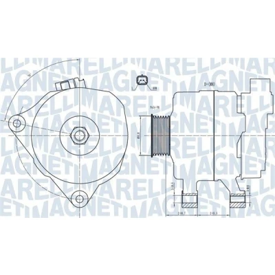 Bilde av MAGNETI MARELLI 063731499010 Dynamo 14V 80A CITROËN: C4 I Hatchback, C8, PEUGEOT: 607 Sedan, 206 Hatchback