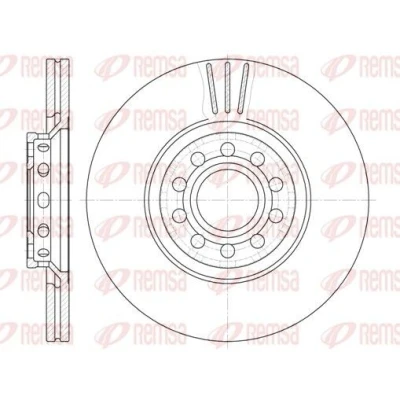 Bilde av REMSA 6596.10 Bremseskiver framaksel 312, 312 25 10 ventilert AUDI: A4 B7 Avant, A6 C5 Sedan, VOLKSWAGEN: Passat B5 GP Stasjonsvogn