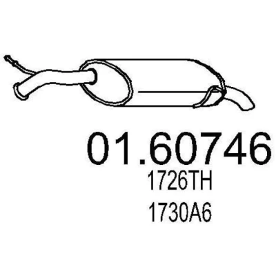 Bilde av MTS 01.60746 Sluttlyddemper 830 PEUGEOT: 407 SW