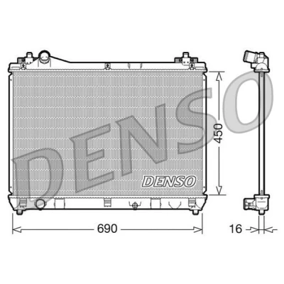 Bilde av DENSO DRM47016 Radiator Aluminium 450 690 19 SUZUKI: Grand Vitara 2 SUV