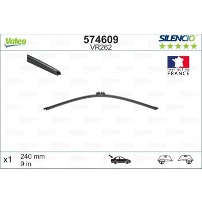 Bilde av Vindusvisker Valeo Silencio X.trm 574609 240mm bak Rammeløs CITROËN: C5 III Stasjonsvogn, MINI: Countryman, RENAULT: Clio 4