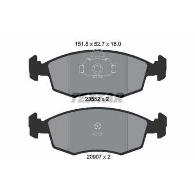 Bilde av TEXTAR 2355202 Bremseklosser ikke klargjort for slitasjeindikator FIAT: Punto II Hatchback, Strada Pick up