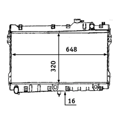 Bilde av MAHLE ORIGINAL CR 185 000S Radiator 648 320 16 Kjøleribber loddet MAZDA: MX 5 I