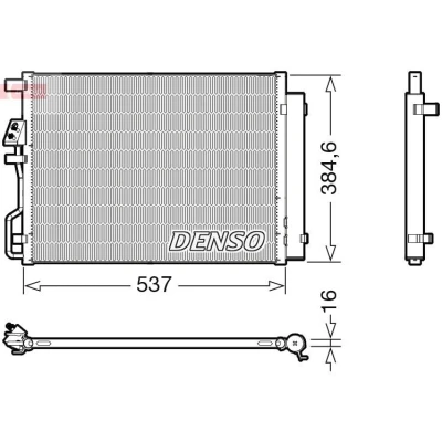 Bilde av DENSO DCN41021 Kondensator med tørker R 134a