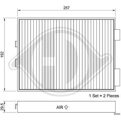 Bilde av DIEDERICHS DCI1037S Kupéfilter Karbonfilter 275 202 35 Climate BMW: 5 Touring, Sedan