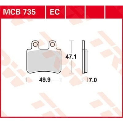 Bilde av TRW Organic Allround MCB735 Bremseklosser