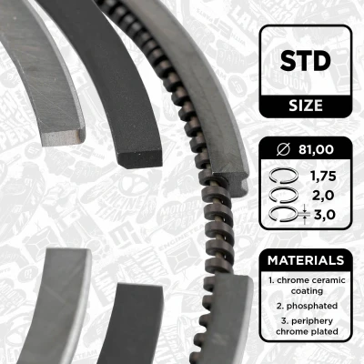Bilde av Stempelringsett, audi,ford,mitsubishi,seat,skoda,vw, 03G 198 151, 03G198151