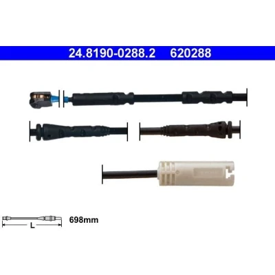 Bilde av ATE 24.8190 0288.2 Bremsebeleggslitasje BMW: 1 Cabrio