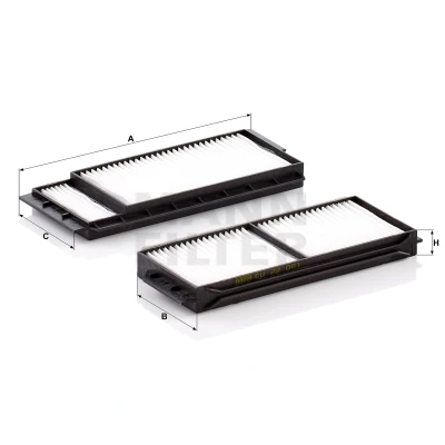 Bilde av MANN FILTER CU 22 001 2 Kupéfilter Partikkelfilter 236 96 MAZDA: 5, 3 Hatchback