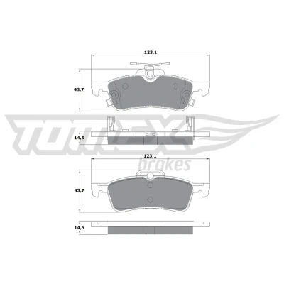 Bilde av TOMEX brakes TX 15 79 Bremseklosser bakaksel med akustisk slitasjevarsel TOYOTA: Yaris II Hatchback, III Hatchback