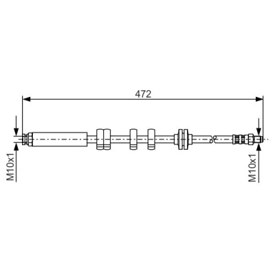 Bilde av BOSCH 1 987 476 769 Bremseslange 448 M10x1