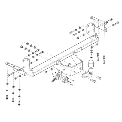 Bilde av Tilhengerfeste, standard, nissan np300 navara, navara flak/chassi