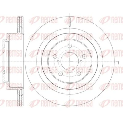 Bilde av REMSA 61001.10 Bremseskiver bakaksel 289,8, 289,8 18 5 ventilert SUBARU: Forester III, Legacy 4, Impreza II Sedan, SSANGYONG: Rexton / 2