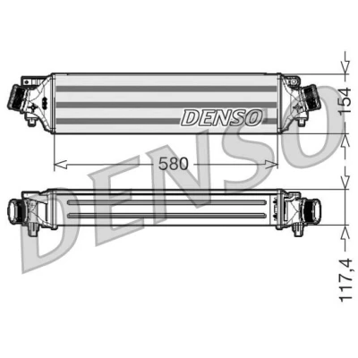 Bilde av DENSO DIT01002 Ladeluftkjøler Aluminium 580x154x117,4