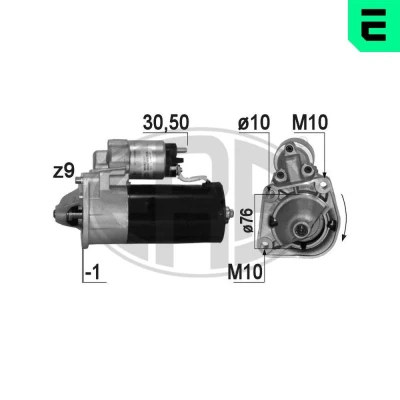Bilde av ERA 220813A Starter 12 2,2 9 VOLVO: XC90 I, XC70 I Cross Country, V50