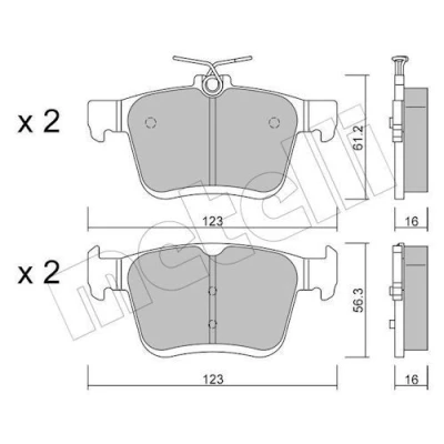 Bilde av Bremseklosser sett, Bakaksel, audi,seat,vw, 5Q0 698 451AD, 451AF, 451AK, 451C, 451N, 451Q, 6