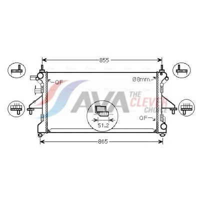 Bilde av Radiator, motorkjøling fiat ducato buss, flak/chassi, skåp OE 1367533080