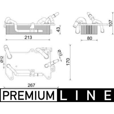 Bilde av MAHLE ORIGINAL CLC 284 000P Oljekjøler, automatikk
