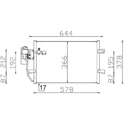 Bilde av MAHLE ORIGINAL AC 351 000S Kondensator med tørker, tetningsring 10, 15 10,1, 7,65 535