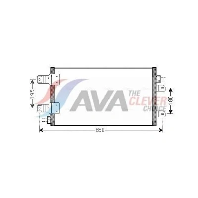 Bilde av PRASCO RTA5443 Kondensator 11,7 11,1 Aluminium 710 R 134a RENAULT: MASTER 2 Kasten