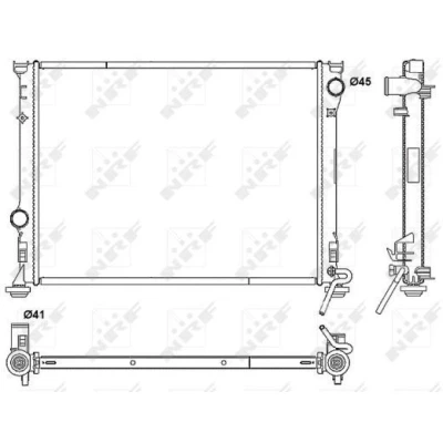 Bilde av NRF 53042 Radiator Aluminium 631 471 40 Kjøleribber loddet