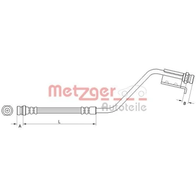 Bilde av METZGER 4110826 Bremseslange 245 KIA: Venga