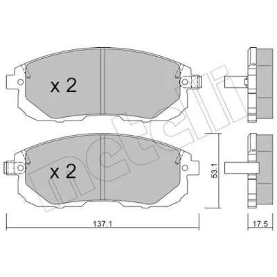 Bilde av Bremseklosser sett METELLI 22 0876 1