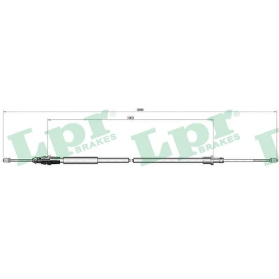 Bilde av LPR C0099B Bremsekabel 1812/1003 Skivebrems