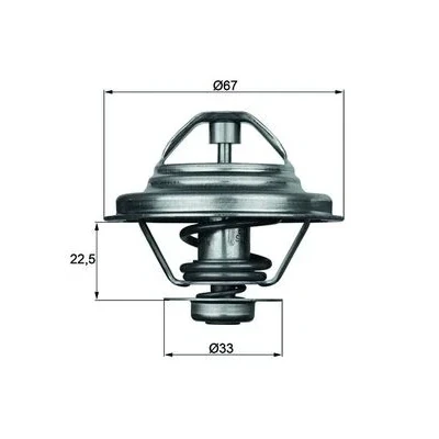 Bilde av MAHLE ORIGINAL TX 24 87D Termostat 87 67 med tetning VOLVO: 940 II Sedan, Stasjonsvogn, I VOLKSWAGEN: TRANSPORTER 3 Bus