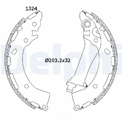 Bilde av DELPHI LS2200 Bremsesko 203 32